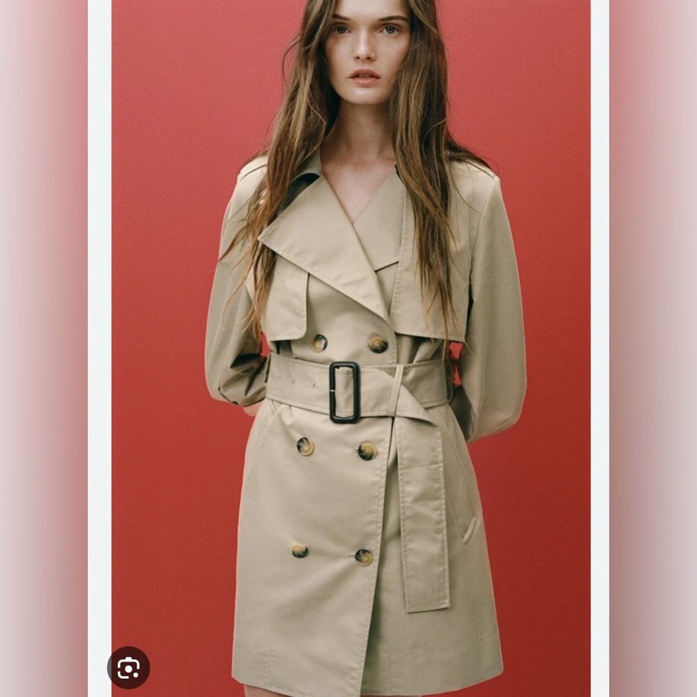 Zara Tan Women's Trench Coat
